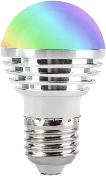 Set 2 Bombilla Led Rgb 16 Colores 10w E27 Control Remoto Lau-0