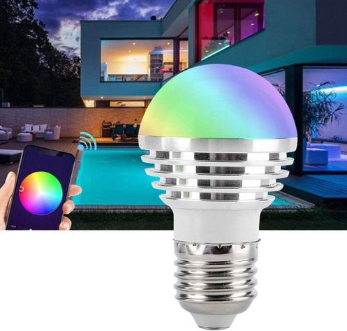 Set 2 Bombilla Led Rgb 16 Colores 10w E27 Control Remoto Lau-8