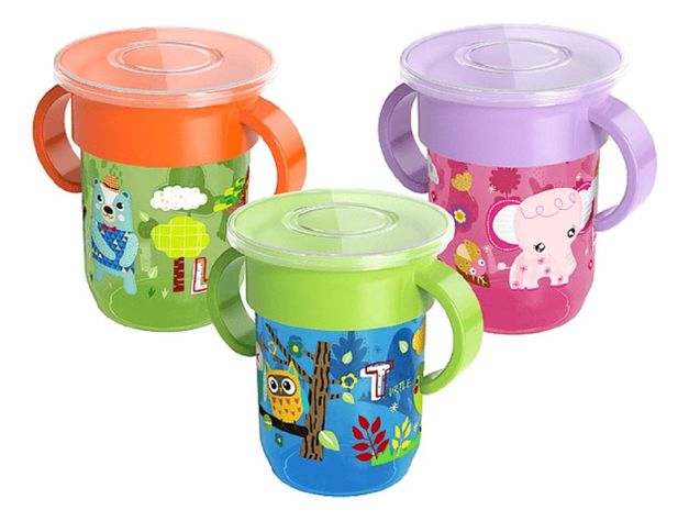Set 3 Vasos Silicona 360 Aprendizaje Entrenamiento Bebe Lau-0