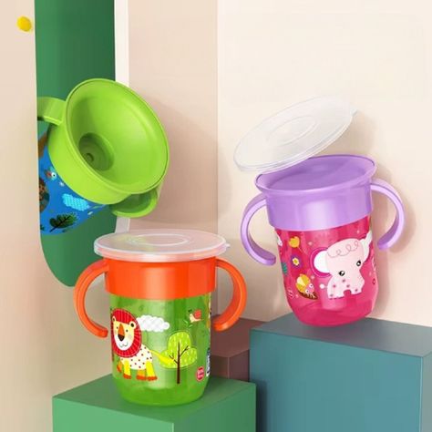 Set 3 Vasos Silicona 360 Aprendizaje Entrenamiento Bebe Lau-1