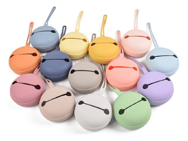 Set 4 Portachupete Estuche Silicona Moderno Bebe Lau-0
