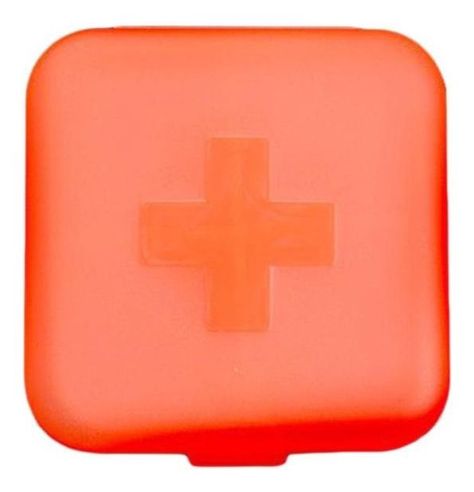 SET 6 PASTILLERO ROJO 4 COMPARTIMIENTOS MEDICAMENTOS LAU-9