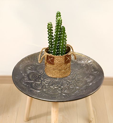 Set 3 Mesas Decorativas Diseño Vintage Dorado Envejecido Jhn-5