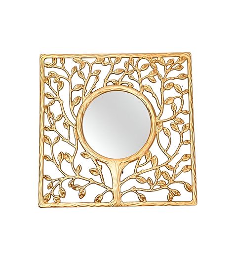 Espejo Pared Duradero Moderno Decoración Árbol Dorado Jhn-0