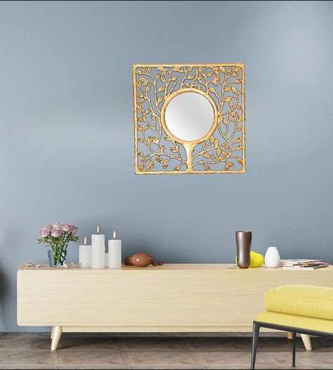 Espejo Pared Duradero Moderno Decoración Árbol Dorado Jhn-5