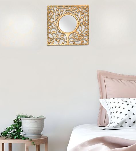 Espejo Pared Duradero Moderno Decoración Árbol Dorado Jhn-6
