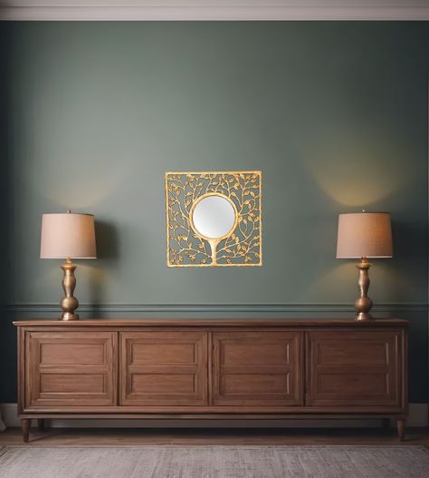 Espejo Pared Duradero Moderno Decoración Árbol Dorado Jhn-7