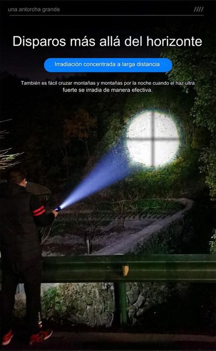 Linterna Alta Potencia Led Portatil Exteriores Lau-3