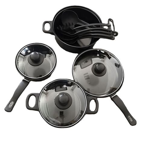 Ollas 13 Piezas Antiadherente Hermetico Cocina Lau-0