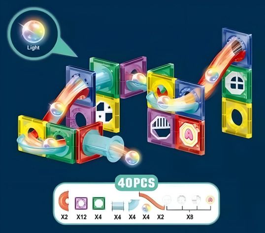 Juguete Construcción Creativo 3D Magnético 40 piezas Jhn-3