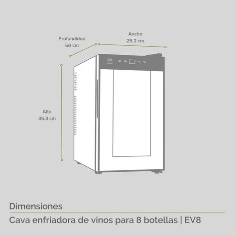 Cava de Vino Enfriadora 8 Botellas EV8-3