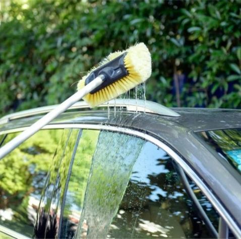 Cepillo De Lavado De Autos Telescópico Con Conexión De Agua-2