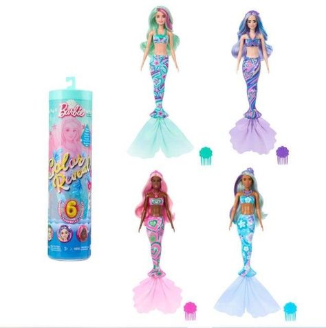 Barbie Color Reveal Muñeca Sirenas Fondo Del Mar Sorpresa-1