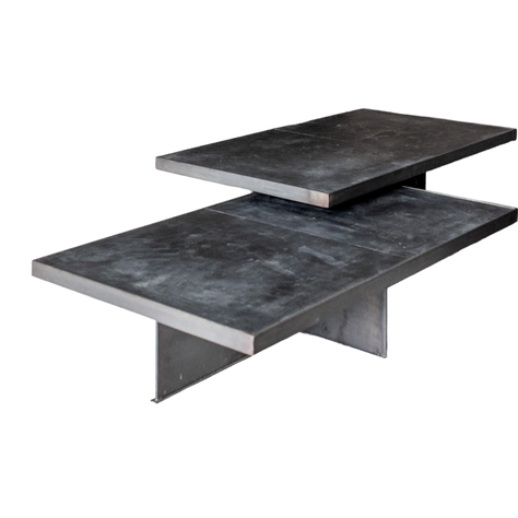 Mesa centro rectangular Black Leather -0