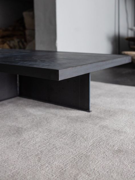 Mesa centro rectangular Black Leather -3