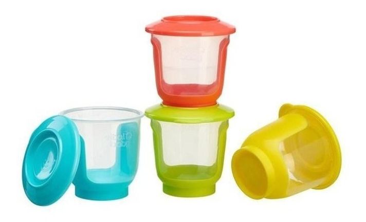 Envases De Almacenamiento Plásticos 4 Unidades De 120ml-0