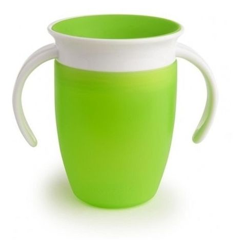 Vaso Antiderrame 360° Con Asas 207 Ml Munchkin verde-0