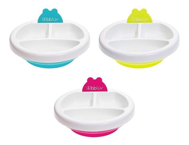 Plato De Bebé Mantiene Temperatura Y Con Compartimiento rosa-0