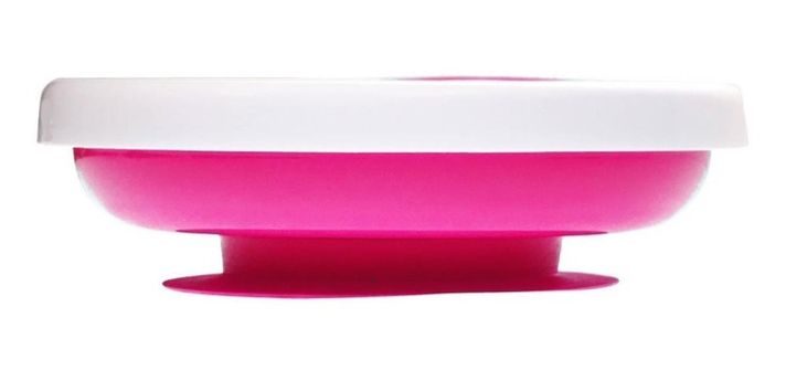 Plato De Bebé Mantiene Temperatura Y Con Compartimiento rosa-1