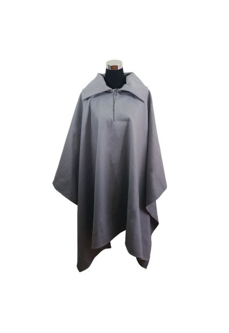 Poncho Sedan Unisex 100% Lana - Largo - Gris Claro-0