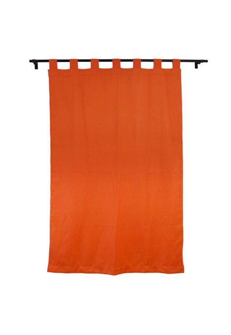 Cortina Rafia Presillas 135x220 cm - Terracota-0
