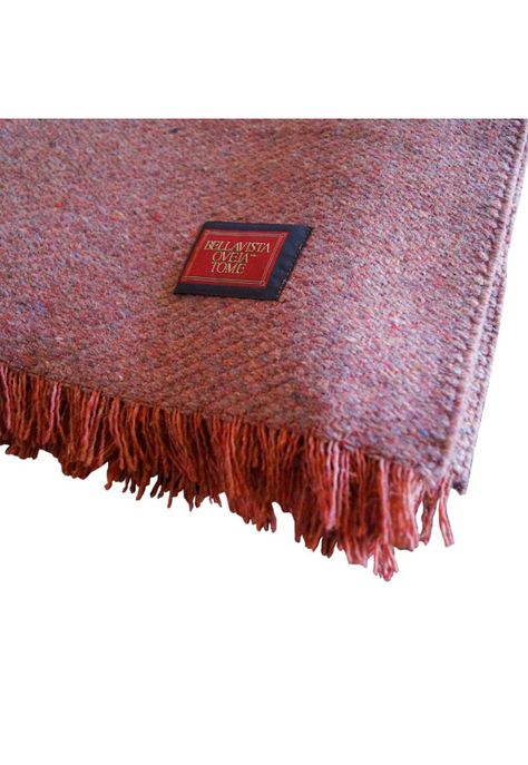 Poncho Artesanal 100% Lana - Largo - Rosa-1