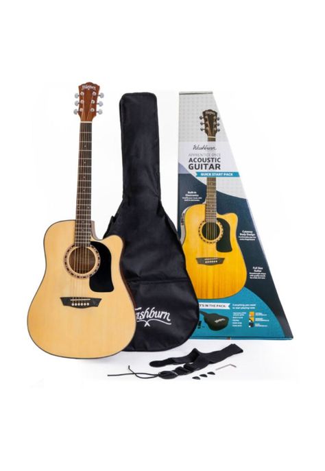Pack Guitarra Electroacustica Washburn D5CE-PACK Natural-0