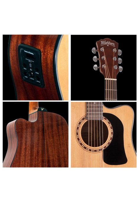 Pack Guitarra Electroacustica Washburn D5CE-PACK Natural-3