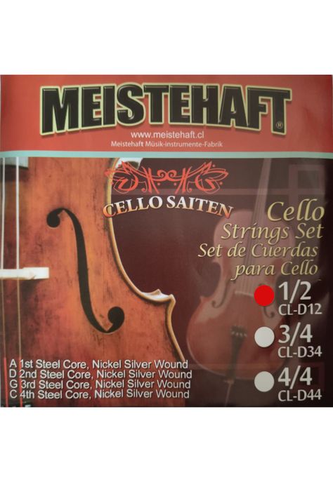Set de cuerdas para violonchelo 1/2 Meistehaft CL-D12-0