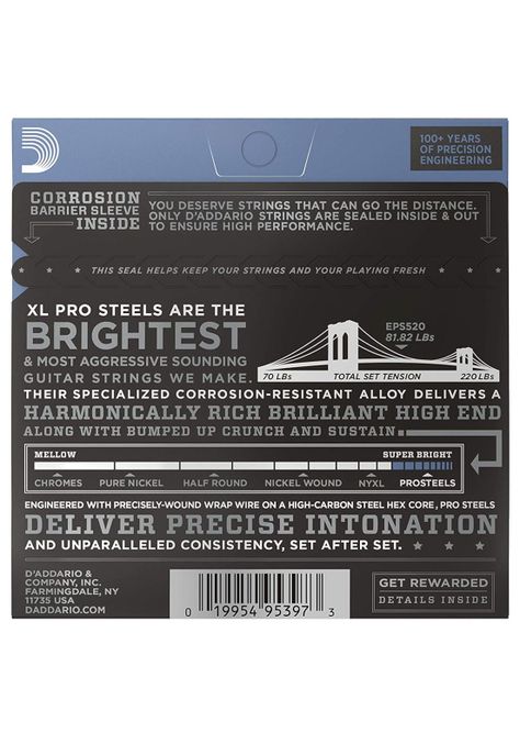 Cuerdas para Guitarra Eléctrica D'Addario EPS520-1