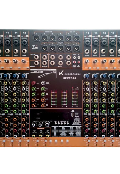 Mixer Analogo 24 Canales K-Acoustic KE PRO24-2