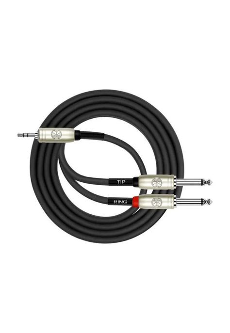 Cable de Audio 3,5mm a 2x6,3mm Kirlin Y-362PRL/BK 3M-0