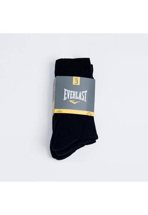 Tripack Calcetines Crew Negro Everlast-0