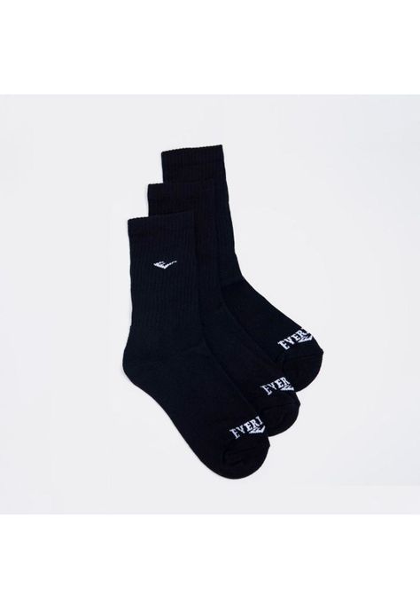Tripack Calcetines Crew Negro Everlast-2