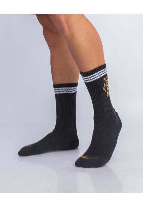 Tripack Calcetines Roma Amarillo-Negro-Gris Everlast-2
