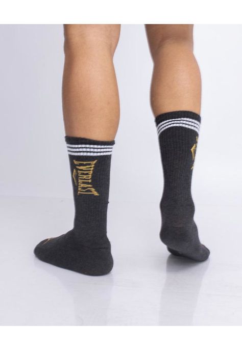 Tripack Calcetines Roma Amarillo-Negro-Gris Everlast-3