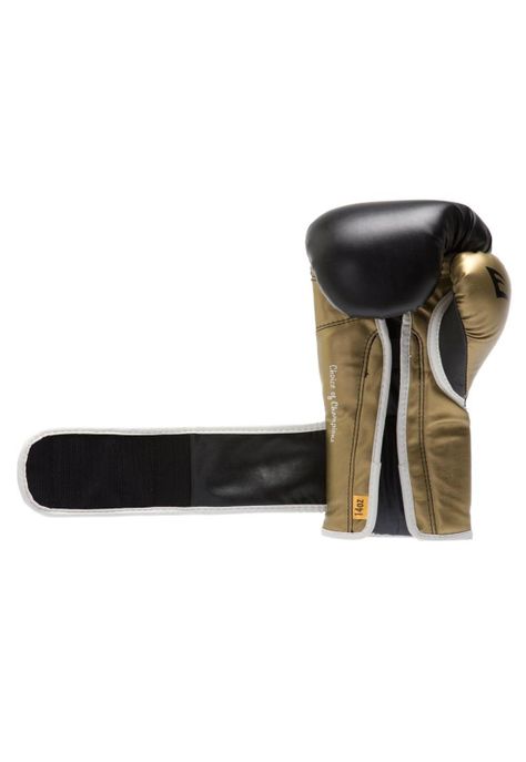 Guantes De Box Everlast Powerlock Negro/Oro-2