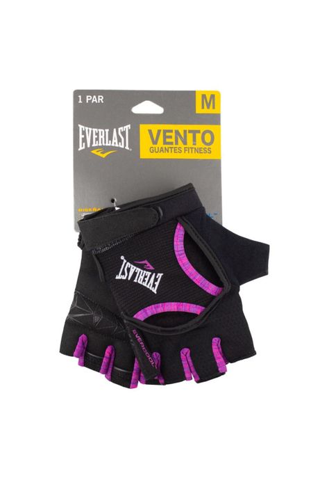 Guantes Fitness Vento Negro/Rosado Mujer Everlast-0