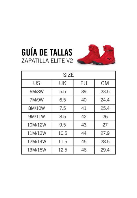 Zapatillas De Boxeo Everlast Elite Pro 2 Rojo-6