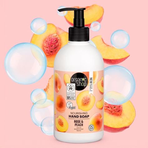 Jabón Líquido de Manos Nutritivo Rosa y Durazno 500 ml-1
