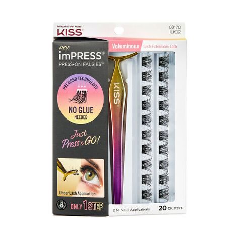 Pestañas Racimo Impress Press On Voluminous Aplicador-2
