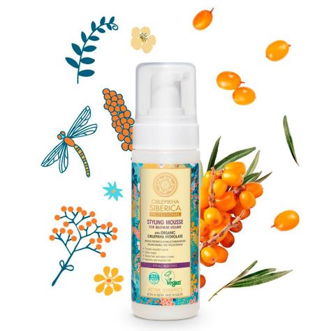 Mousse Voluminizador Organic Oblepikha Hydrolate 170 ml-1