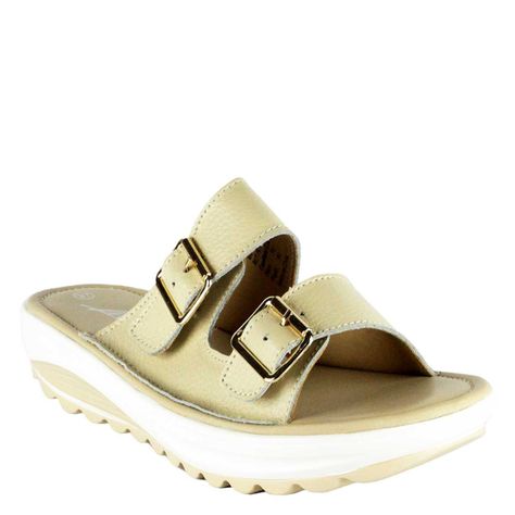 Sandalia Agatha Beige De Cuero Takones-1