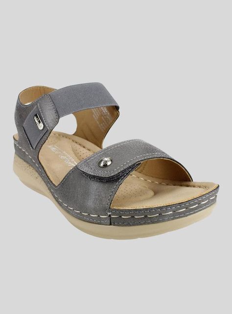 Sandalia New Walk Lisa Confort Gris-1