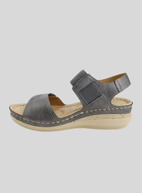 Sandalia New Walk Lisa Confort Gris-2