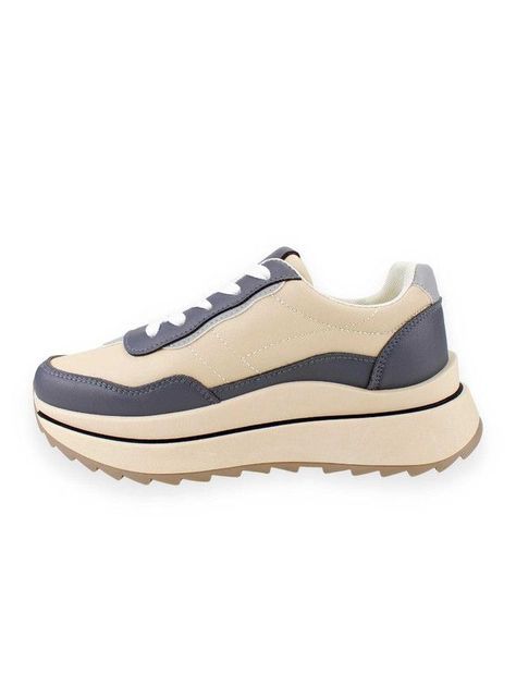Zapatilla New Walk Amy Chunky Beige-2