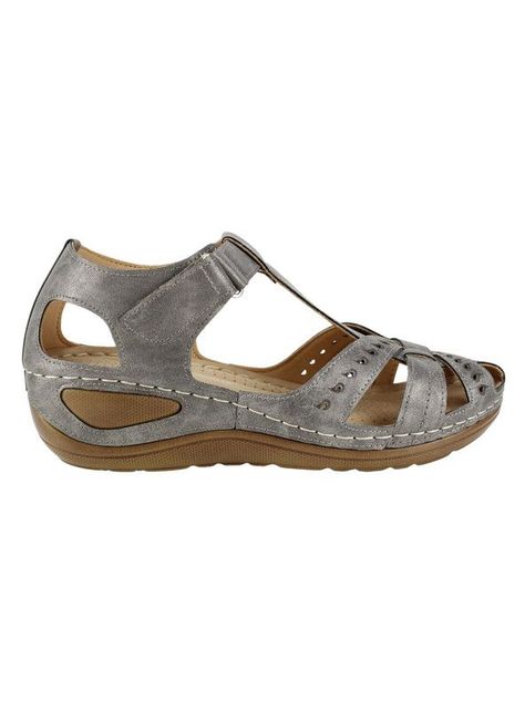 Sandalia New Walk Inna Confort Gris-0