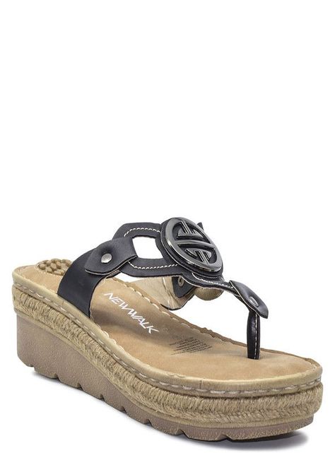 SANDALIA MUJER MODA NEW WALK 60706-18-90 (35-40) | Negro |-0