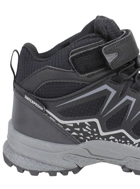 Botín Waterproof Velcro Negro-3