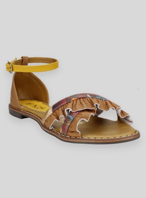 Sandalia Exs Flequillo Cuero Camel-1